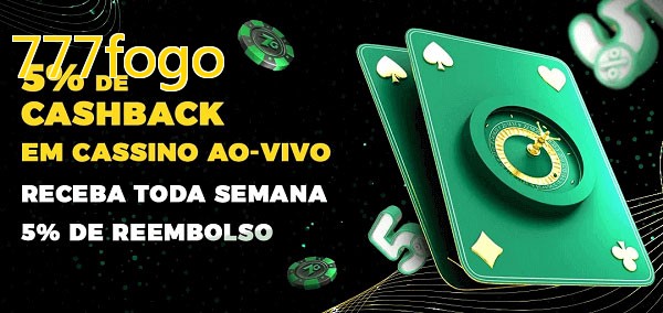 Promoções do cassino ao Vivo 777fogo